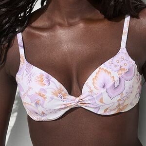 Victoria's Secret Delicate Violet Floral Bikini Top